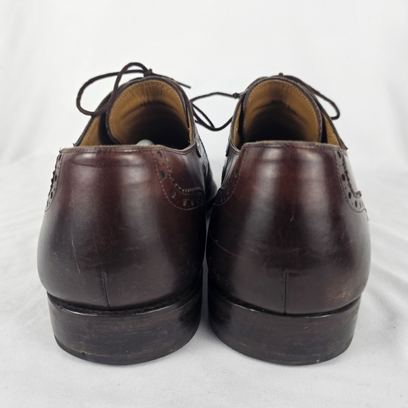 Magnanni Sergio Wingtip Oxford 13974 Brown Leather Dress Shoes Mens Size 12 M